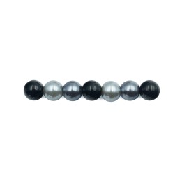 Perla con nudo 8mm de vidrio para collar pulsera y aretes