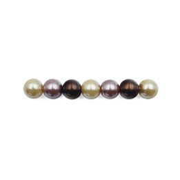 Perla con nudo 8mm de vidrio para collar pulsera y aretes