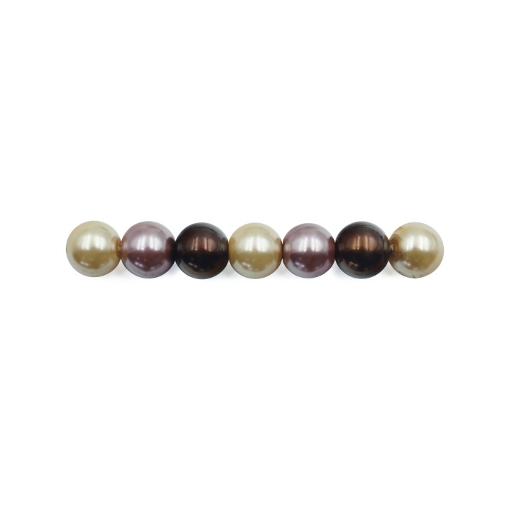 Perla con nudo 8mm de vidrio para collar pulsera y aretes