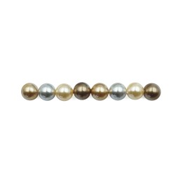 Perla con nudo 8mm de vidrio para collar pulsera y aretes