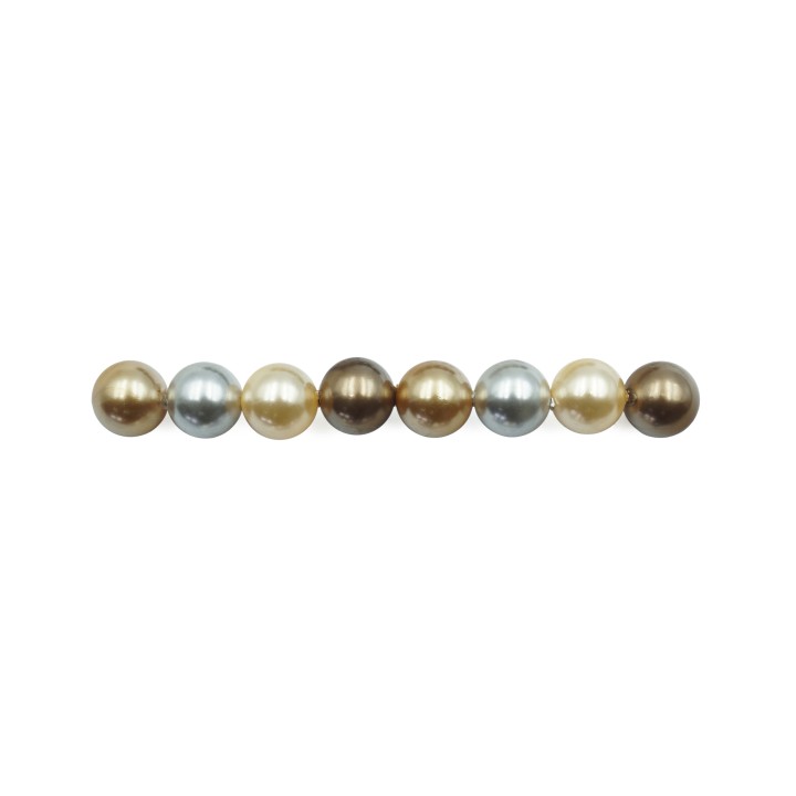 Perla con nudo 8mm de vidrio para collar pulsera y aretes