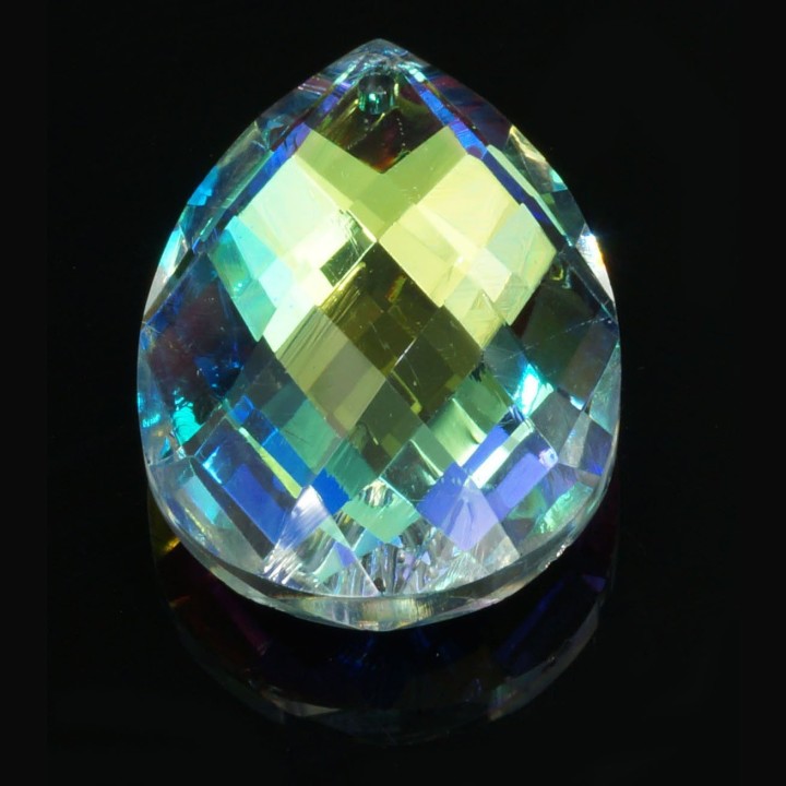 24x38mm Cristal Cortado Dije Lagrima Petatillo  Cristal Ab