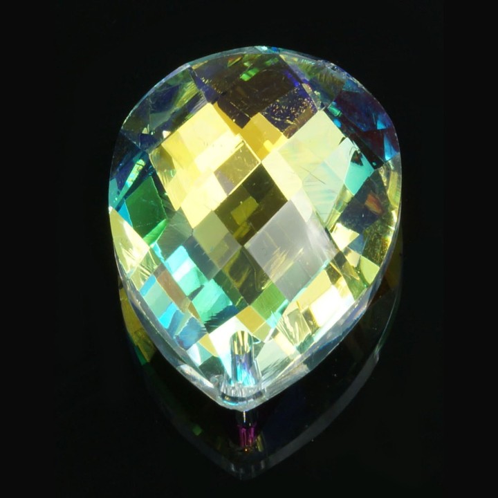 24x38mm Cristal Cortado Dije Lagrima Petatillo  Cristal Ab