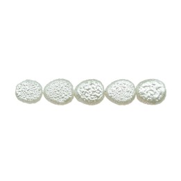 Perla oval plana 10x8mm de vidrio para collar pulsera y aretes