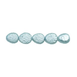 Perla oval plana 10x8mm de vidrio para collar pulsera y aretes
