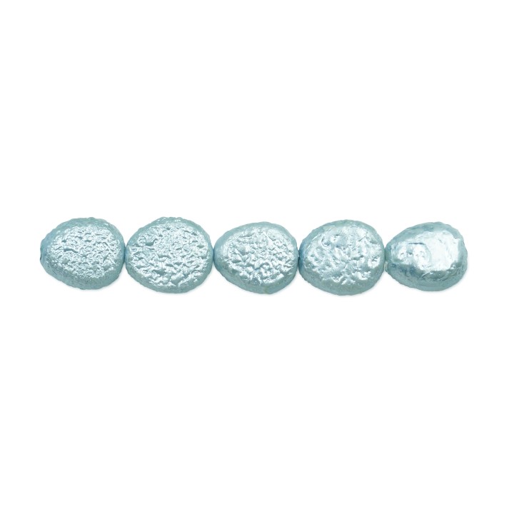 Perla oval plana 10x8mm de vidrio para collar pulsera y aretes