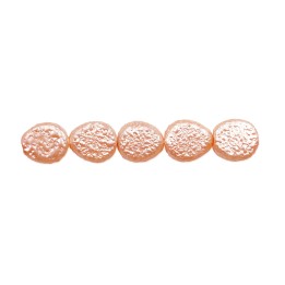 Perla oval plana 10x8mm de vidrio para collar pulsera y aretes