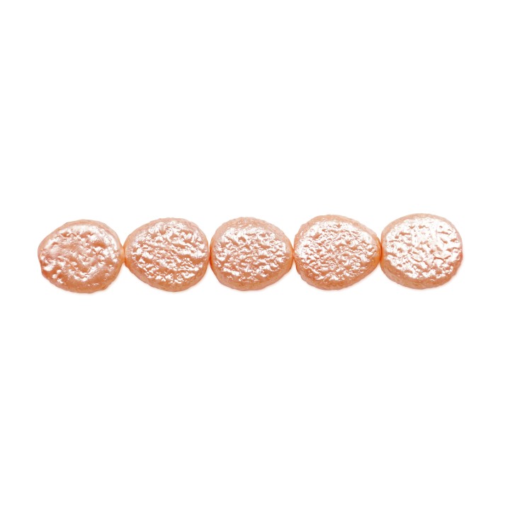 Perla oval plana 10x8mm de vidrio para collar pulsera y aretes