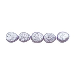 Perla oval plana 10x8mm de vidrio para collar pulsera y aretes