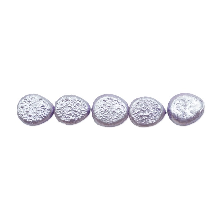Perla oval plana 10x8mm de vidrio para collar pulsera y aretes