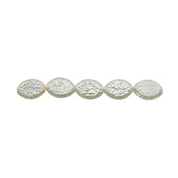 Perla oval plana 12x8mm de vidrio para collar pulsera y aretes