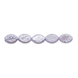 Perla oval plana 12x8mm de vidrio para collar pulsera y aretes