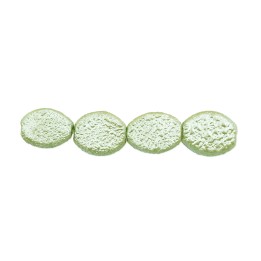 Perla oval plana 14x10mm de vidrio para collar pulsera y aretes