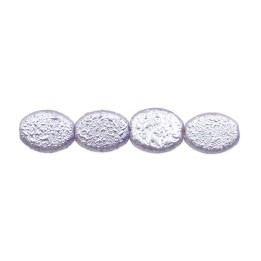 Perla oval plana 14x10mm de vidrio para collar pulsera y aretes