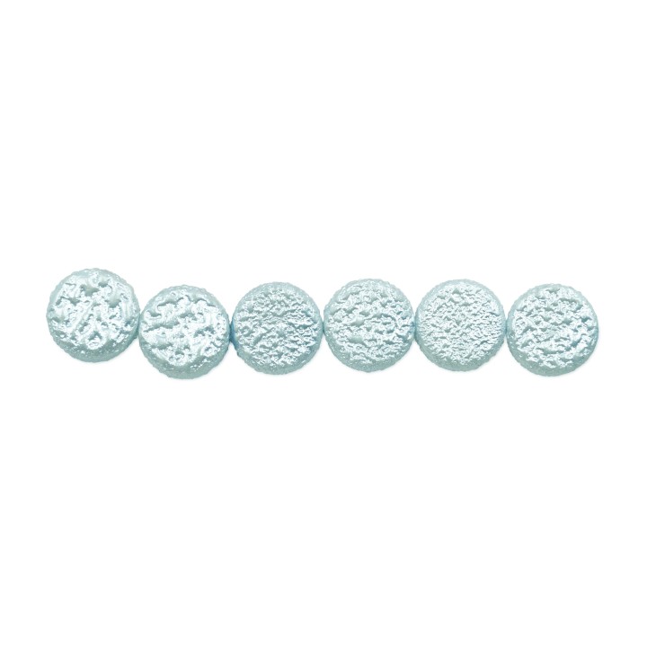 Perla redonda plana 9mm de vidrio para collar pulsera y aretes