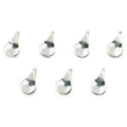 Terminal 4mm de laton para collar y pulsera plateado