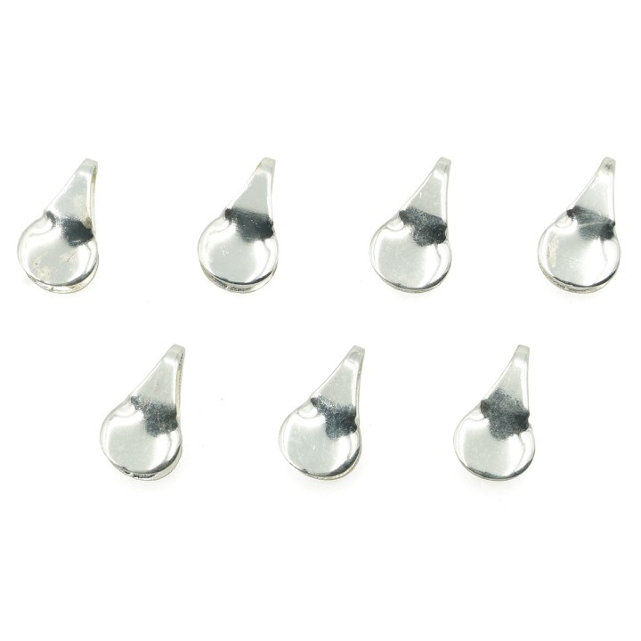 Terminal 4mm de laton para collar y pulsera plateado