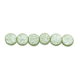 Perla redonda plana 9mm de vidrio para collar pulsera y aretes