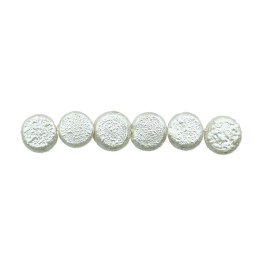 Perla redonda plana 9mm de vidrio para collar pulsera y aretes