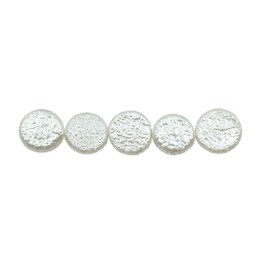 Perla redonda plana 12mm de vidrio para collar pulsera y aretes