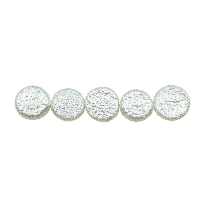 Perla redonda plana 12mm de vidrio para collar pulsera y aretes