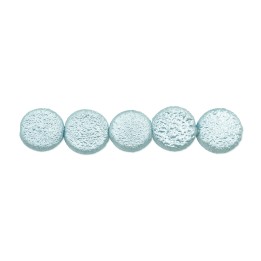 Perla redonda plana 12mm de vidrio para collar pulsera y aretes