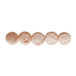 Perla redonda plana 12mm de vidrio para collar pulsera y aretes
