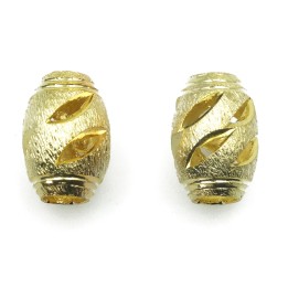 Oval perforado 8x12 mm de laton para collar y pulsera