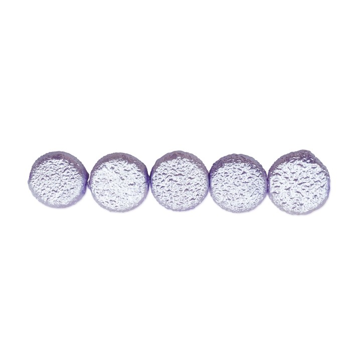 Perla redonda plana 12mm de vidrio para collar pulsera y aretes