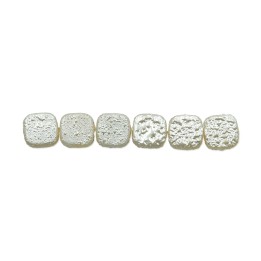 Perla cuadrada plana 9mm de vidrio para collar pulsera y aretes