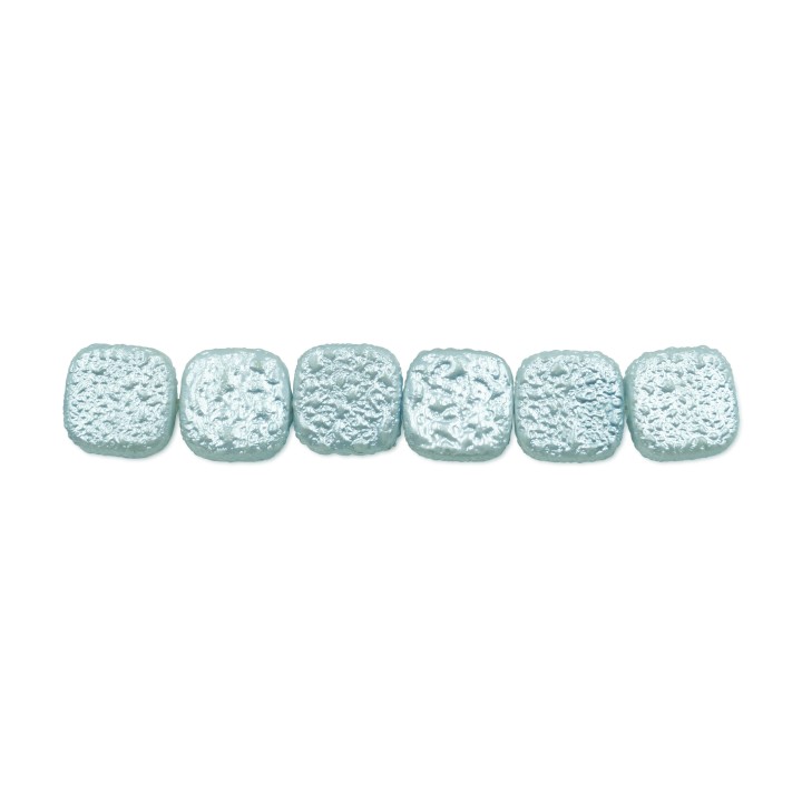 Perla cuadrada plana 9mm de vidrio para collar pulsera y aretes