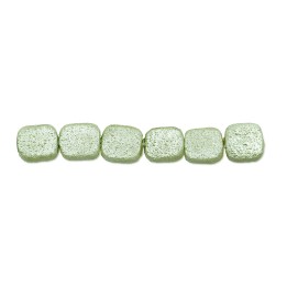 Perla cuadrada plana 9mm de vidrio para collar pulsera y aretes