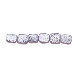 Perla cuadrada plana 9mm de vidrio para collar pulsera y aretes