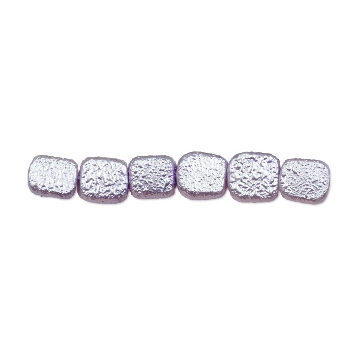 Perla cuadrada plana 9mm de vidrio para collar pulsera y aretes