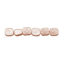 Perla cuadrada plana 9mm de vidrio para collar pulsera y aretes