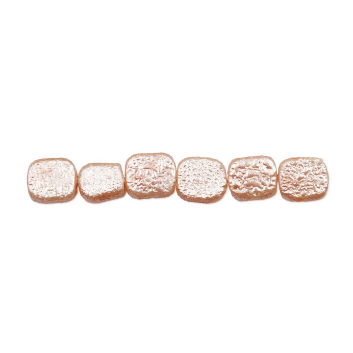 Perla cuadrada plana 9mm de vidrio para collar pulsera y aretes