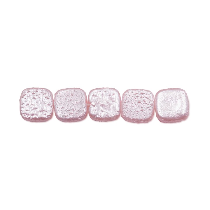 Perla cuadrada plana 10mm de vidrio para collar pulsera y aretes