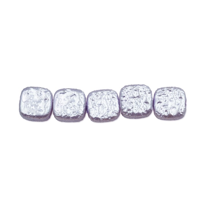 Perla cuadrada plana 10mm de vidrio para collar pulsera y aretes