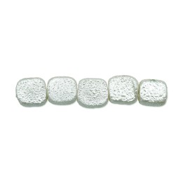 Perla cuadrada plana 12mm de vidrio para collar pulsera y aretes