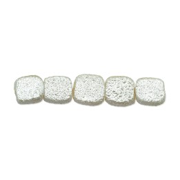 Perla cuadrada plana 12mm de vidrio para collar pulsera y aretes