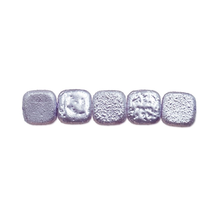 Perla cuadrada plana 12mm de vidrio para collar pulsera y aretes