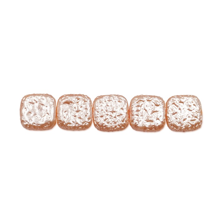 Perla cuadrada plana 12mm de vidrio para collar pulsera y aretes