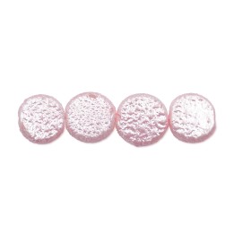 Perla redonda plana 14mm de vidrio para collar pulsera y aretes