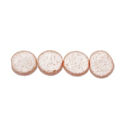 Perla redonda plana 14mm de vidrio para collar pulsera y aretes