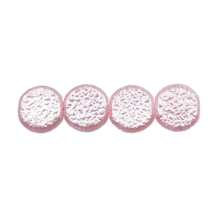 Perla redonda plana 16mm de vidrio para collar pulsera y aretes