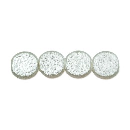 Perla redonda plana 16mm de vidrio para collar pulsera y aretes
