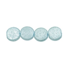 Perla redonda plana 16mm de vidrio para collar pulsera y aretes