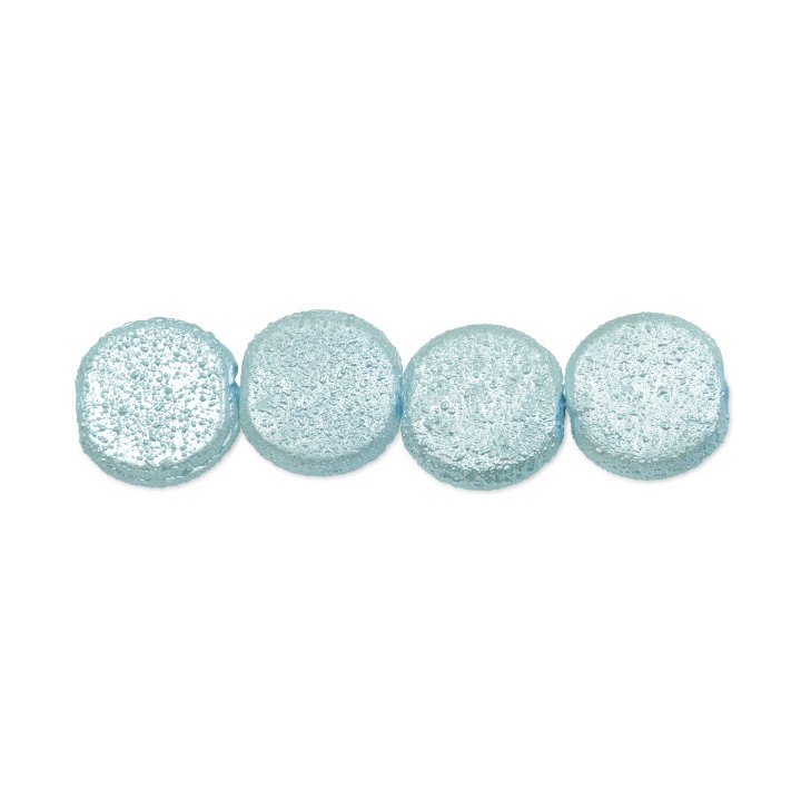 Perla redonda plana 16mm de vidrio para collar pulsera y aretes