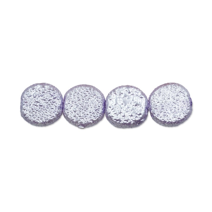 Perla redonda plana 16mm de vidrio para collar pulsera y aretes