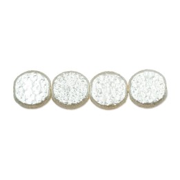 Perla redonda plana 16mm de vidrio para collar pulsera y aretes